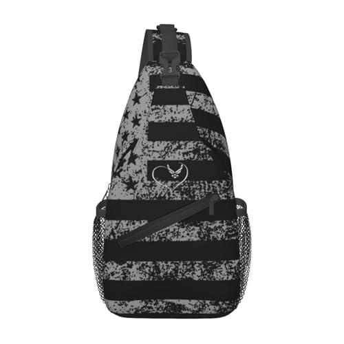 Bolso Sling Air Force Mom para Hombre Negro Pequeño miniatura 2