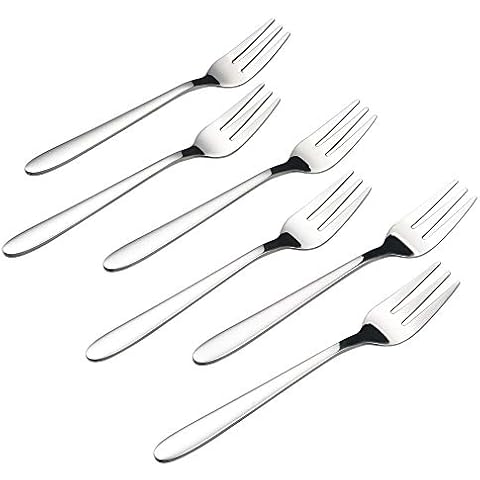 Yarebest 12 Pieces Stainless Steel Cake Fork Set Cover