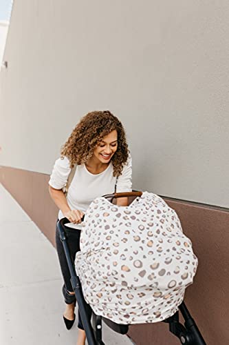 Image of Copper Pearl Nursing Cover for Breastfeeding - Multi-Use Baby Car Seat Canopy, Stroller Shade & Breast Feeding Wrap for Women, Stretchy Breathable Carseat Shawl for Boy or Girl, Millie