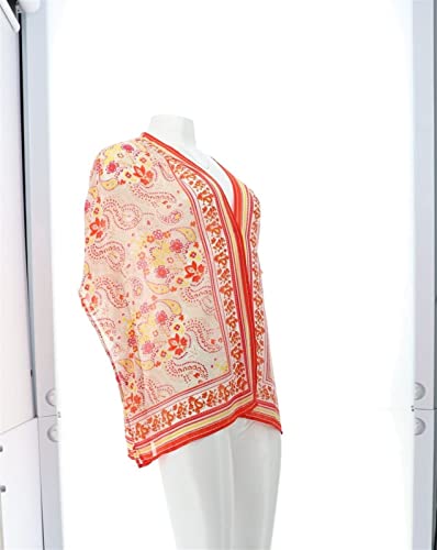 Belle Kim Gravel Border Print Woven Cardigan A398149 #TOP7