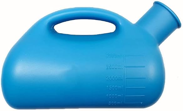 REKOON Adult Urinal Men Mens Urinal in 1 Pack-3000ml Thick Plastic Mens Bedpan Bottle with Screw Chamber-Male Portable Travel Urinal Bottle