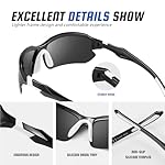 XVXV Polarized Sports Sunglasses for Men - UV Protection Half Frame Sun Glasses for Running Fishing - Image 3