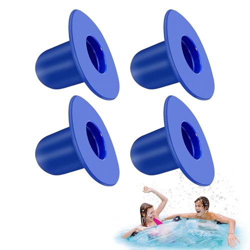 4 Pièces Bouchon Piscine,Bouchon de Piscine,Bouchon Piscine,Bouchon de Trou Crépine Pompe Filtre,Piscine Hors Sol Caoutchouc Hors Vidange Accessoire pour...