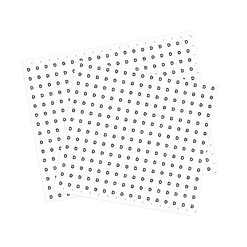 Lettres autocollantes rondes PVC étanche 13mm uxcell stickers alphabet lettre D
