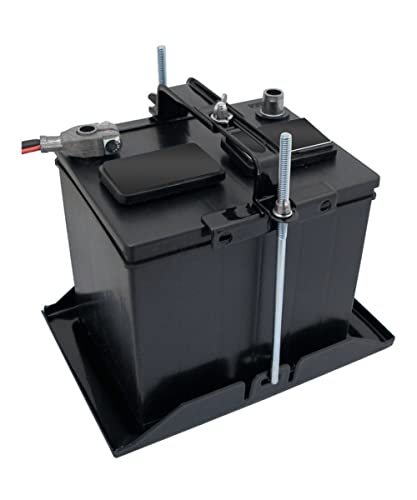 Flaconi Autobatterie-Halter,Auto Batteriehalterung,einstellbar batterie runter halten,7,5 zoll schrauben Universal-Batteriehalter mit Verstellbarer Querstange,passend für SUVs,Autos,Wohnmobile,LKWs