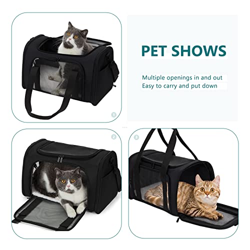 Zbrivier Pet Carrier Airline Approved,Dog Carriers for Small Dogs Puppies Medium Cats of 15 lbs, Soft Cat Carrier with… - Image 6