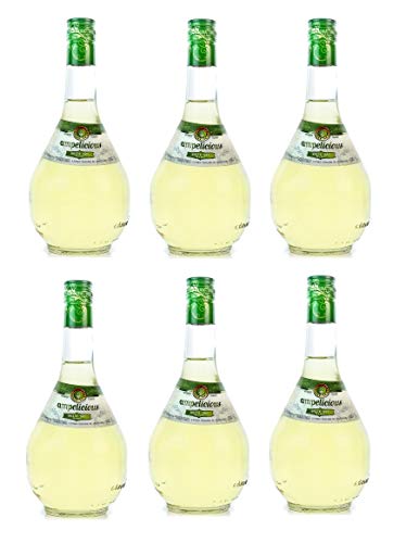 6x Ampelicious Weiß trocken je 500ml 11% griechischer Wein in kleinen Flaschen Weißwein dry + Probiersachet 10ml Olivenöl