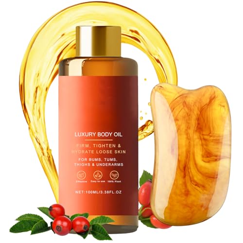 Glow Remedy Oil Original Körperöl Straffend mit Massage Board Magic Luxury Body Oil Silk Body Oil für Frauen Hebt & Glätten Schlaffe Haut Tiefe Feuchtigkeit Massageöl für Alle Hauttypen