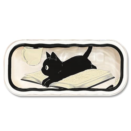 Black Cat Glasses Case, Hard Glasses Case, Sunglasses Case Hard Shell with Cat Print (B) Black Cat Glasses Case, Hard Glasses Case, Sunglasses Case Hard Shell with Cat Print (B)