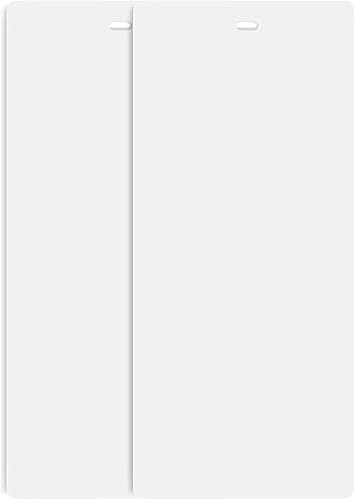 DALIX Láminas de repuesto para persianas verticales de PVC, curvadas, color blanco liso 82.5 x 3.5 (paquete de 2)