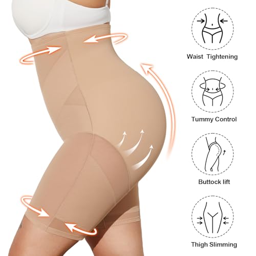 Image of MOVWIN Tummy Control Shapewear for Women Plus Size High Waisted Butt Lifting Panties Thigh Slimmer