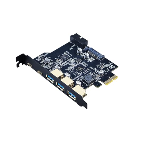 Carte PCIe 19 broches USB 3.2 Gen 1 pour libérer l'espace de votre bureau de travail sur PC