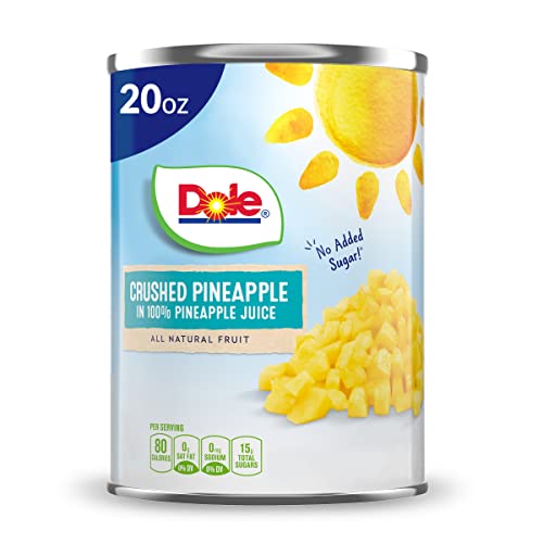 Dole Canned Crushed Pineapple In 100% Fruit Juice, 20 Oz #TOP8