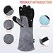 VALICLUD Extended Cowhide Welding Gloves Heat Protection Hand Protectors for Welders and Outdoor Work – Sturdy Welder Tool Gloves for High-Temperature Safety and Grill Use, 1 Pair