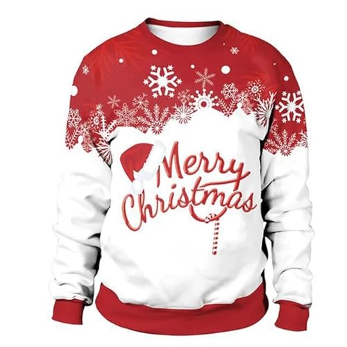 Pull à manches longues pour homme avec motif de Noël discret pour l'hiver au quotidien