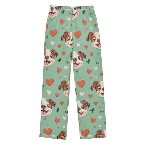 Pajama Bottoms, Pajamas Pant Cute Cartoon Bulldog Lounge Wear Casual Sleep Long Pants Soft Pjs Sleepwear