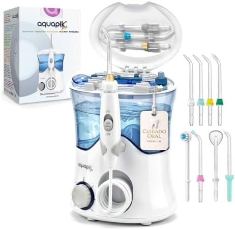 Aquapik PRO Irrigador dental Irrigador Bucal sobremesa 10 niveles...