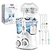Irrigador dental Aquapik PRO de mesa | 10 níveis de pressão, Rotação 360º, 600 mL, 8 bocais, mangueira 100 cm, impermeável IPX7 | Remove a placa, protege as gengivas e cuida da sua ortodontia