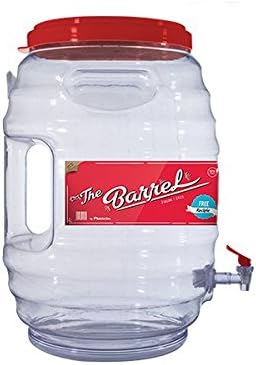 Royal Cook Aguas Frescas Tapadera Plastic Water Red Snap Spigot, 5 Gallon [CONTAINER AND LID, COMPLETE SET][1 Unit]