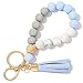 Porte-clés Femmes Bracelet, MoreChioce Silicone Perles Porte-clés Bracelet Élastique Portable Porte-clés Organisateur De Clés Pendentif De Voiture Décoration,Bleu