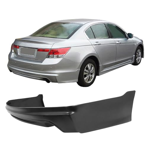 Rear Bumper Lip Compatible with 2008-2010 Honda Accord, PU Black Rear Lip Spoiler Splitter by IKON MOTORSPORTS, 2009