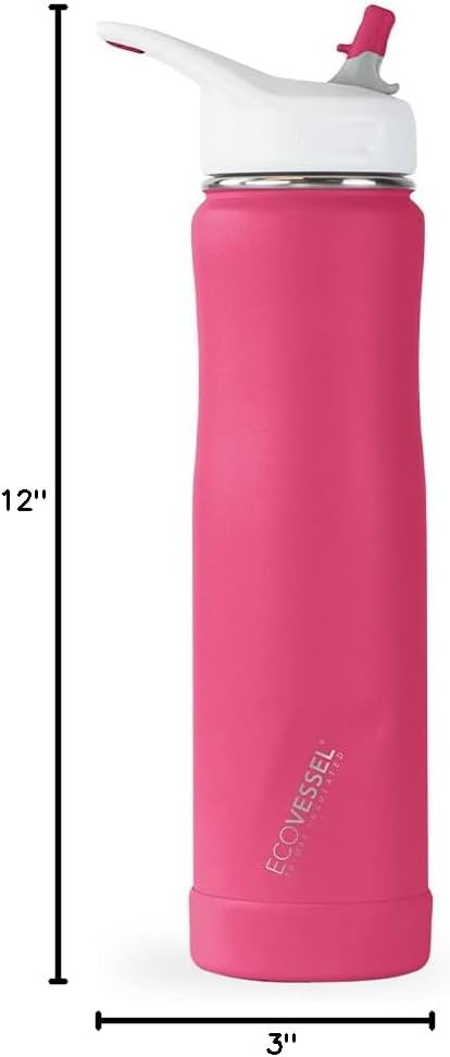 SUMMIT TriMax Vacuum Insulated Stainless Steel Water Bottle - 24 oz - Wild Magenta