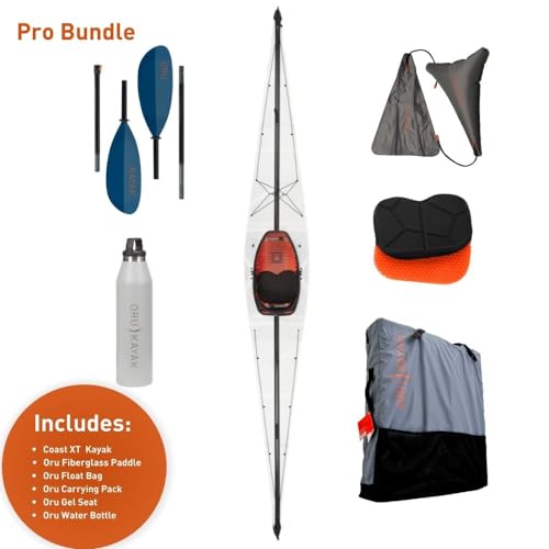 Oru Kayak 1-Person Foldable Kayak – Coast XT Folding Kayak Perfect for Travel and Rugged Waters – Stable, Durable, Lightweight Adventure Kayak – Lake, River, and Ocean Kayaks for Adults and Youth