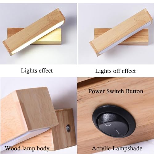 Lámpara de pared LED para dormitorio que ahorra espacio en la mesa 8