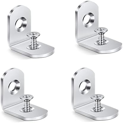Corner Brace L Brackets Heavy-Duty - 20mmx20mm Right Angle Brackets Metal Corner Brackets 90 Degree Bracket for Wood Shelves Dressers Chairs 4 Pieces with Screws