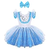 Allover mit funkelnden Pailletten verziert. 3 Schichten Tutu-Kleid, oberste Organza-Schicht, 1 Satinschicht, 1 Futter. Kommt mit einer Haarspange. Wunderschönes und bezauberndes Tanzkostüm für Ihr Mädchen.