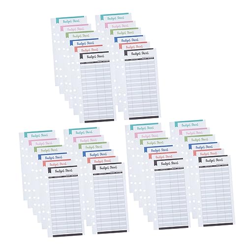 DOITOOL 36pcs Budget Binder Budget Sheets Six-Hole Design for Financial Organization Extra-Thick Paper for Monthly and Weekly Expense Tracking