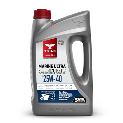 Huile bateau 4 temps TRIAX Marine Ultra 25W-40 pour naviguer sereinement tout l'été