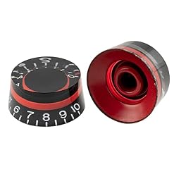 Musiclily Pro Métrique 18 Splines Bouton de Potentiomètre Speed Knobs pour l’Asie Import Guitare Basse Split Shaft Pots, Rouge (Lot de 4) - Les Beatles, Paul McCartney, John Lennon, RIngo Starr, George Harrison Musiclily Pro Métrique 18 Splines Bouton de Potentiomètre Speed Knobs pour l'Asie Import Guitare Basse Split Shaft Pots, Rouge (Lot de 4) – Image 5