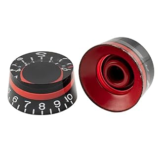 Musiclily Pro Métrique 18 Splines Bouton de Potentiomètre Speed Knobs pour l’Asie Import Guitare Basse Split Shaft Pots, Rouge (Lot de 4) - Les Beatles, Paul McCartney, John Lennon, RIngo Starr, George Harrison Musiclily Pro Métrique 18 Splines Bouton de Potentiomètre Speed Knobs pour l'Asie Import Guitare Basse Split Shaft Pots, Rouge (Lot de 4) – Image 5