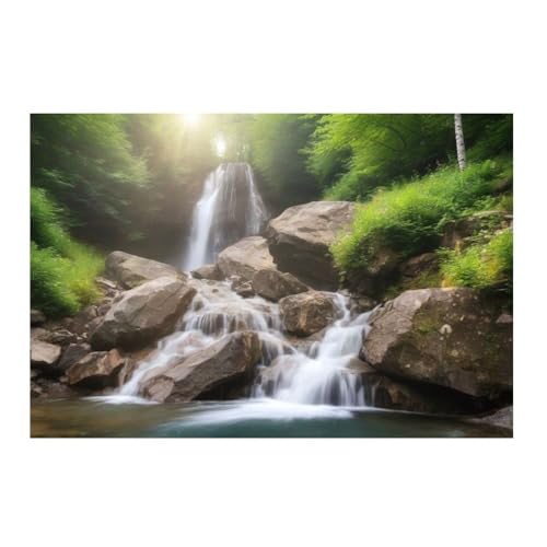 Poster sans cadre photo 50x50 cm cascade déco murale salon