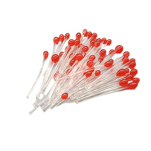 Aymzbd 50 Pcs Crab and Shrimp Eyes Accessories, Lightweight Sturd Fly Tying Eyes, Lifelike Lure Making Fishing Supplies for Tying Saltwater & Pike Fishing Flies, Red