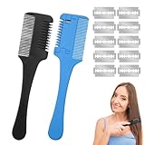 【Facilité d'entretien】 Remplacer les lames est un jeu d'enfant, ce qui vous permet de maintenir facilement votre peigne rasoir en parfait état. Profitez de la simplicité d'utilisation et de la longévité de cet outil, conçu pour faire de votre routine capillaire un moment de plaisir.