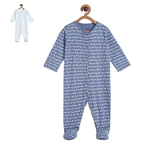 Image of miniklub Unisex Infants Pack of 2 Multi-Coloured Printed Sleepsuits