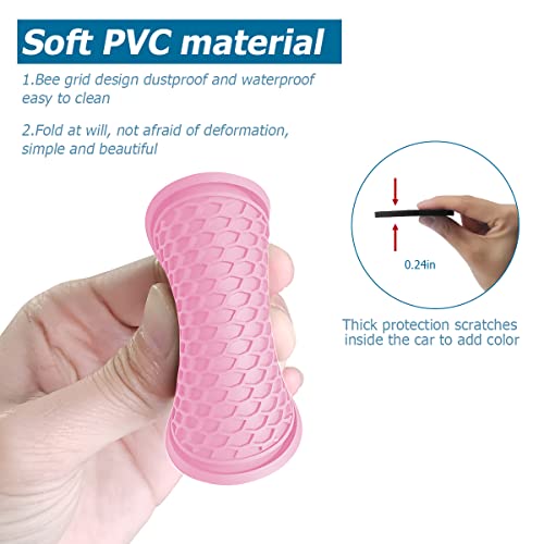 Car Cup Holder Coaster, 4 Pack Non-Slip Insert Coasters, Universal Durable Auto Cup Mat, 2.75 Inch Flexible Silicone Pad for Car Interior, Vehicle Accessories for Men and Women - Thumbnail 3