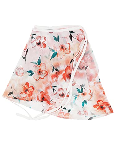 Skwodico Flowers Pattern Ballet Chiffon Wrap Skirts Wsk2212 (Wsk2212C) #TOP6