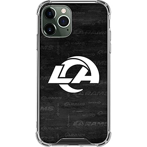 Skinit Clear Phone Case Compatible with iPhone 12 Pro Max - Officially Licensed NFL Los Angeles Rams Black & White Design