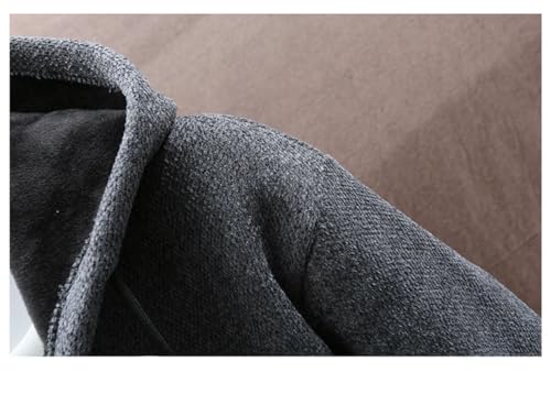 Men Long Cardigans Sweater Coat Winter Fleece Warm Male Knitted Hooded Solid Sweater Windbreaker Causal Men Clothing3