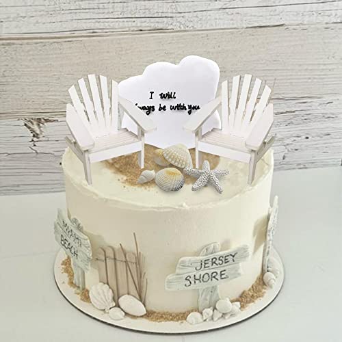Beach Cake Topper Wedding Cake Topper Wooden Adirondack Miniature Beach Chair Mini Doll Furniture Top Decoration For Dollhouse Wedding Anniversary Beach Theme Cake Decoration #TOP3