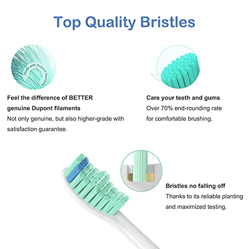 Relax Artist Replacment Brush Heads Compatible With Philips Sonicare E-Series Essence, Xtreme, Elite, Advance, And Cleancare Electric Toothbrush, Toothbrush Replacment Heads Refills, 6 Pack #TOP2