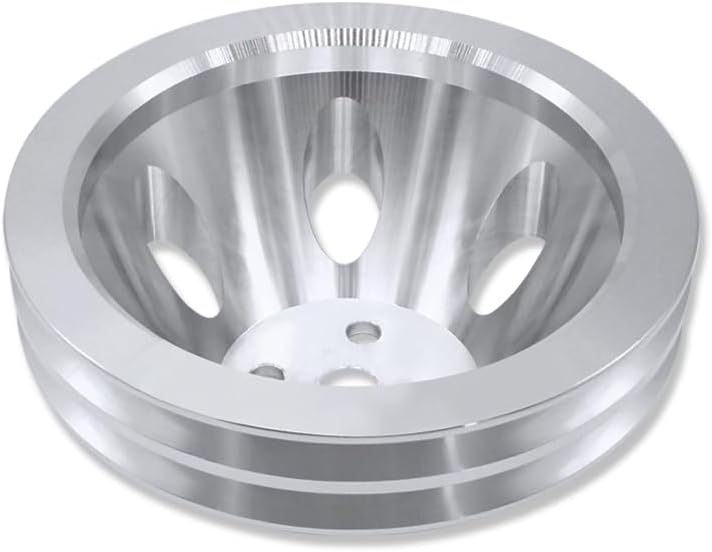 Satin Aluminum Mechanical Short Water Pump and Pulley Double Groove For Chevy BBC 396 402 427 454 502 1955-1968