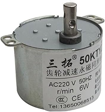 1pcs 50ktyz Permanent Magnet Ac220v 50hz 6w Speed Reducing High Torque Synchronous Gear Motor Positive & Negative Inversion - Ac Motor - - (Speed: 66rpm)