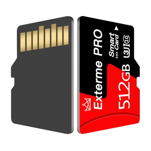 Image of 512GB Micro SD Card 512GB Memory Card with SD Adapter Micro SD Memory Cards Mini SD Card for Camera Class 10 High Speed TF Card for Drone,GOPRO