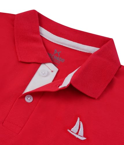Image of Kids Boys Cotton Polo T-Shirt | Regular Fit Collar Tee (2-16 Years) | Multi-Colour Variants