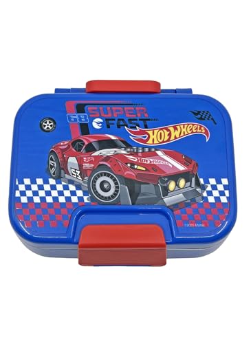 Bento 1030 ml Lunchbox HotWheels Lisanslı Tek Katlı 2 Bölmeli Paslanmaz Çelik Sefer Tası Yemek Kutusu