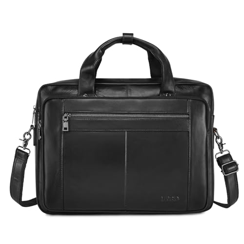 BAIGIO Sacoche Ordinateur Homme Cuir 15,6 Pouces Cartable Porte Document Homme Sac Business Malette Hommes Sacoche Travail Serviette Business Hommes Sac à...